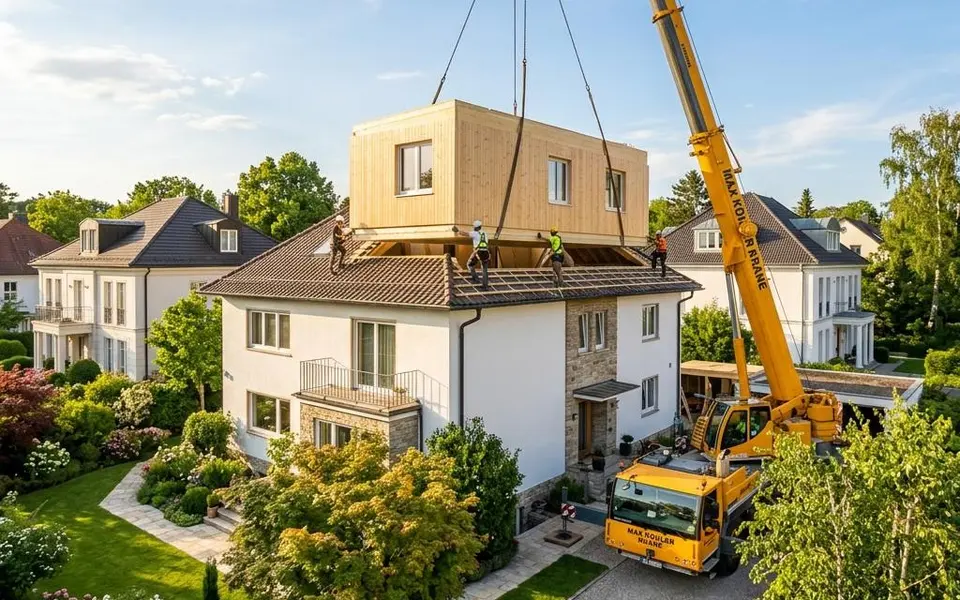 Fertighaus Aufstockung: vorgefertigtes Holz-Geschoss auf einem Bestandshaus – Wohnraum im Bestand erweitern 2026 Fertighaus Aufstockung: vorgefertigtes Holz-Geschoss auf einem Bestandshaus – Wohnraum im Bestand erweitern 2026