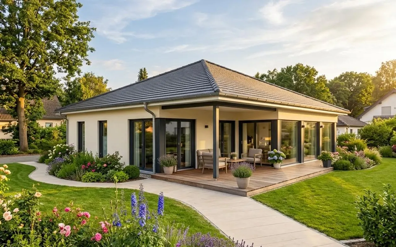Econ Das Haus Bungalow Marienrachdorf 20-032 Preis Econ Das Haus Bungalow Marienrachdorf 20-032 – Fertighaus Preis pro m²