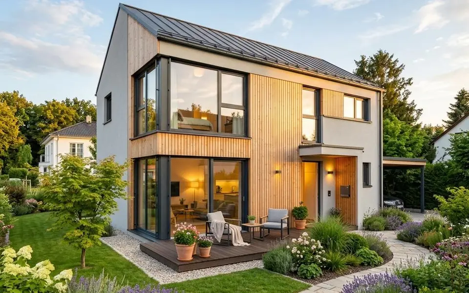 Fertighaus Singlehaus: kompakter Neubau mit klarer Fassade, Terrasse und pflegeleichtem Garten – Preise 2026 Fertighaus Singlehaus: kompakter Neubau mit klarer Fassade, Terrasse und pflegeleichtem Garten – Preise 2026